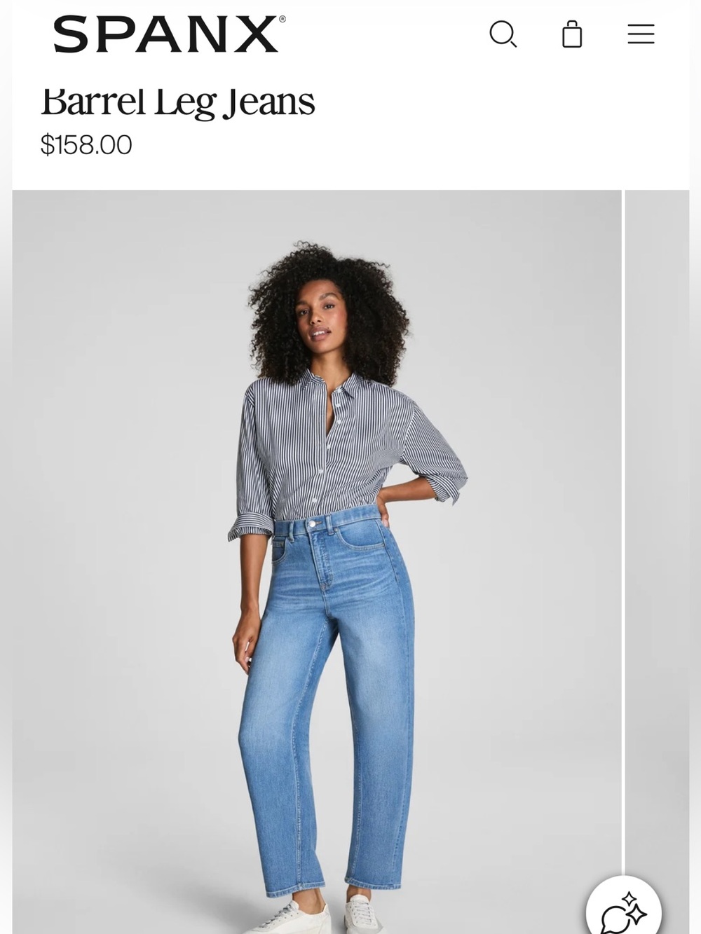 SpanxShape authentic 360 Barrel Leg Jeans - Light Blue (Elysian) Women’s Jeans